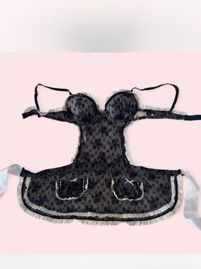 Victoria's Secret Black and Cream Lace